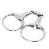 Pferdeknebelring Trense Gebiss Edelstahl 125mm lose ovale Verbindung Mundstück Pferdetraining