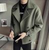 Men's Woolen Slim Fit Lapel Jacket – Autumn/Winter Korean Style, Casual & Trendy Solid Color Coat
