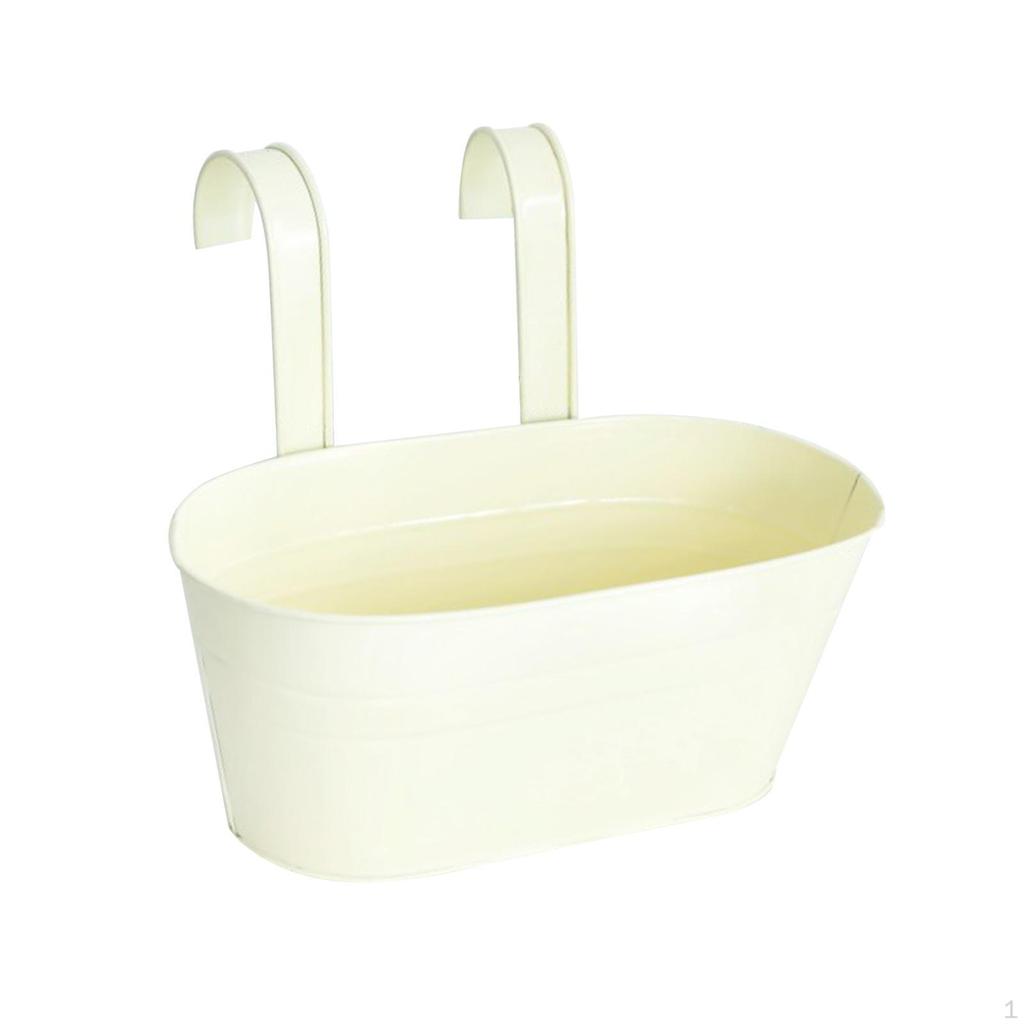 Hängender Blumentopf, Eiseneimer, Pflanzgefäß, abnehmbare Haken, Pflanzenhalter für Balkon, Schlafzimmer