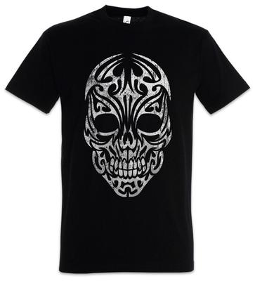 Tribal Schädel T-Shirt Kelten Keltisches Tattoo Symbol Zeichen Knoten Kultur