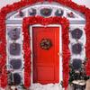 Riceshoot 131.23 Ft Christmas Tinsel Garland Red Metallic Garland Decoration Hanging Twist Glittering Christmas Garlands for Xmas Tree Home