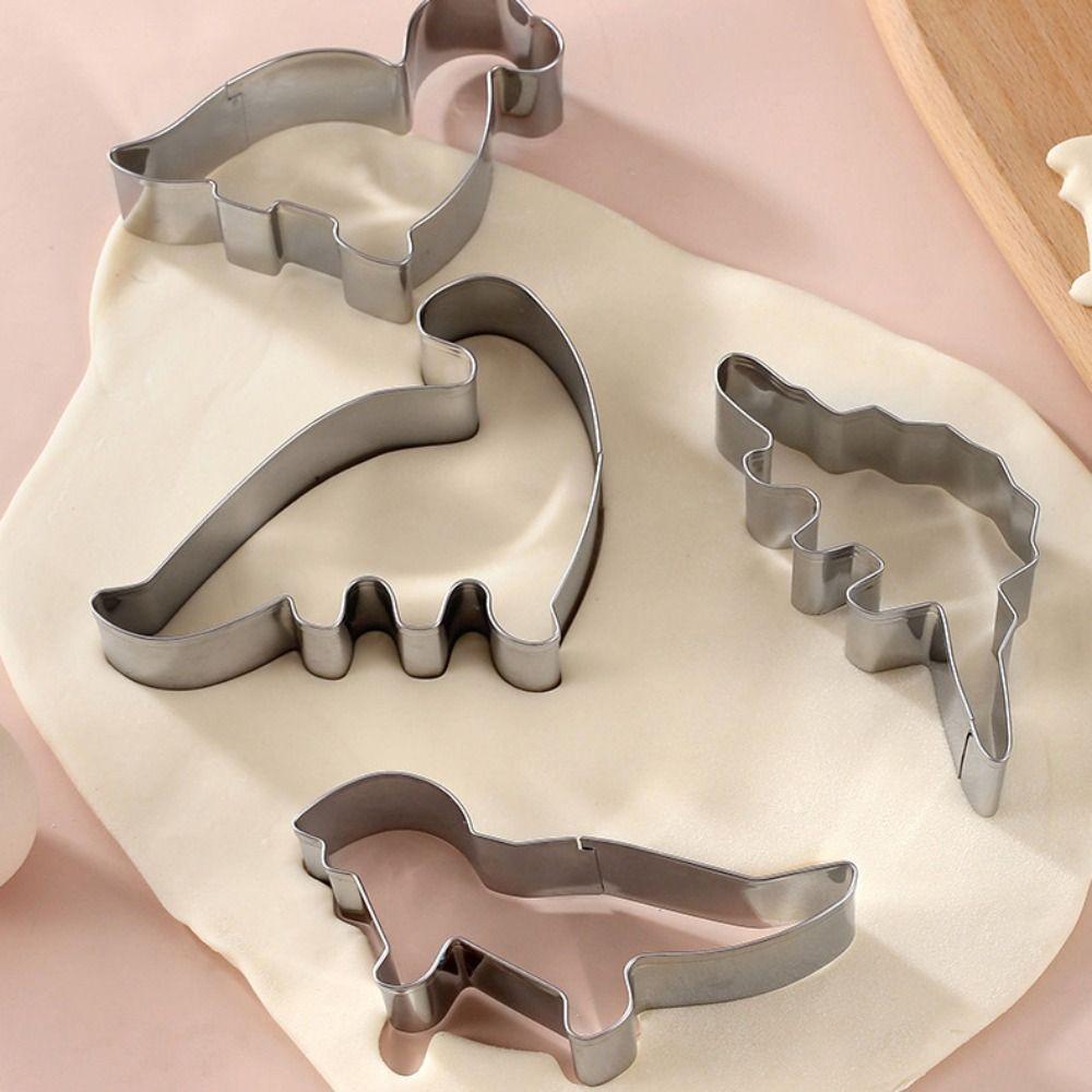 Animal Shape Dinosaur Biscuit Mold Stainless Stell Cookie Making Set Dinner Party