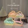 Cloud Shape Tulip Night Light Diy Mirror Flower Atmosphere Lamp Desktop Ornament Creative Handmade Gift For Bedroom Decoration