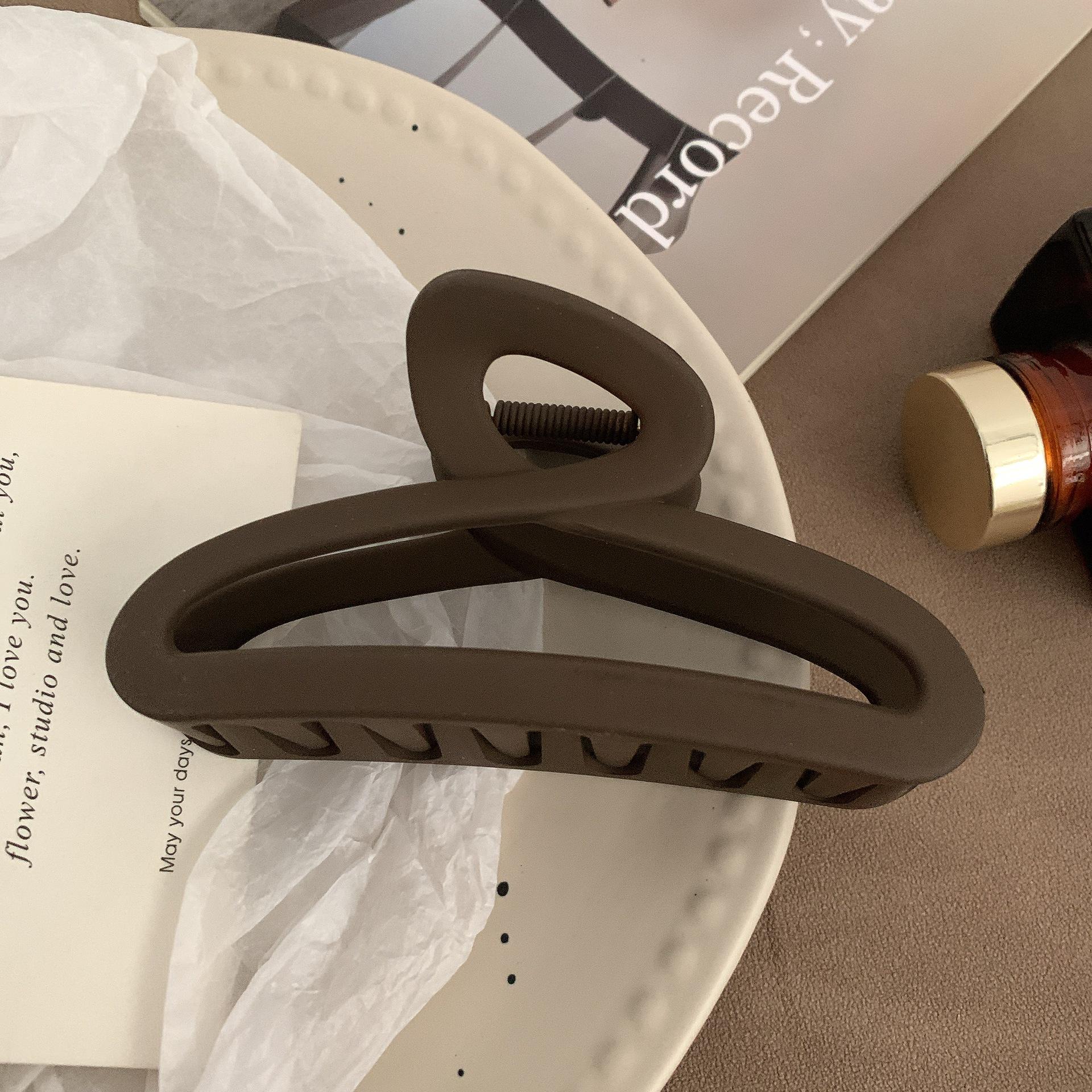 

Високоякісний молочний кавовий затискач-акула для волосся для жінок - Велика шпилька для волосся