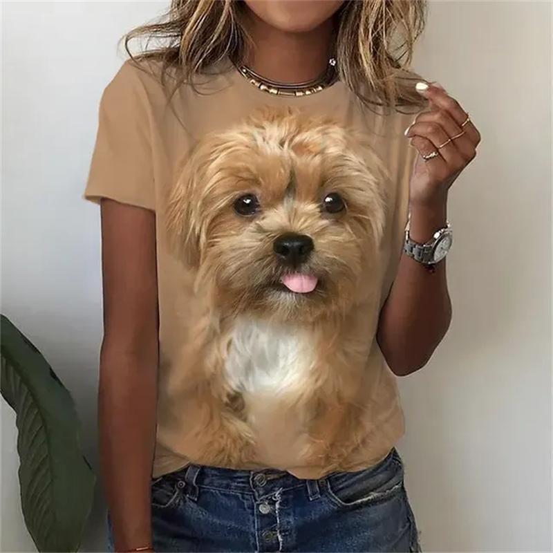 Women's T Shirts Funny 3D Kawaii Cat Print T-Shirts Fashion O-neck Short Sleeve Top Oversized Female Y2k Clothing Cute Girl Tees
