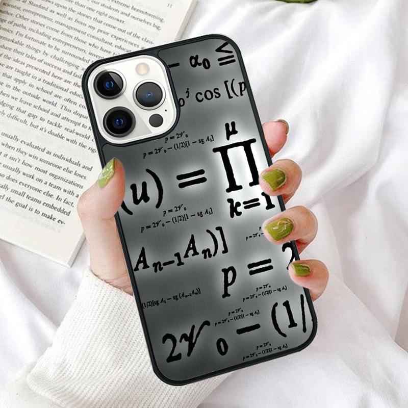 Brains Geek Science Math Physics Formulas Phone Case Cover for iPhone 17 Air 16 16e 12 11 13 14 15 Pro Max for Apple Plus