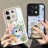 Cute Floral Headscarf Kitten Soft Phone Case for Xiaomi Poco X7 X6 X5 Pro X4 Gt X3 F7 Ultra M8 M7 Redmi 15C 15 14C 13 13C 12 12C
