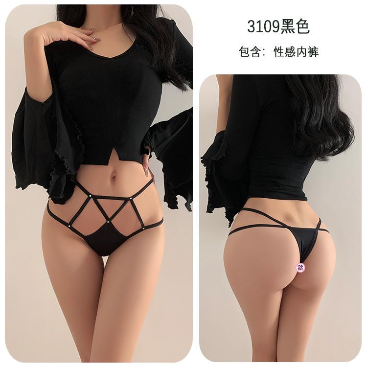 Sex Underwear Sexy Temptation Free T-pants Thong Open Crotch Sex Panties Women's Bed Passion