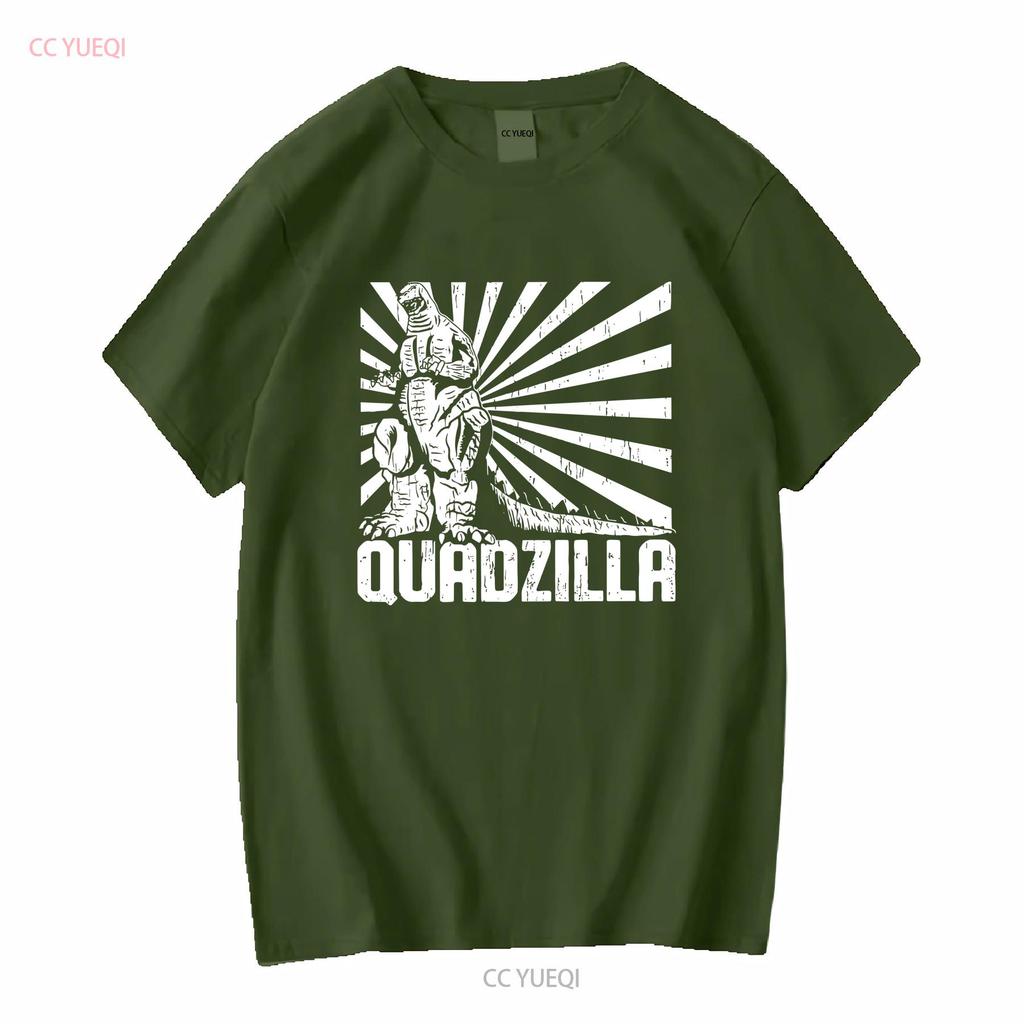 Mens Quadzilla T Shirt Funny Gym Leg Day Joke Workout Top vintage Washed homme Slightly graphic fashion Comfortable Stretched