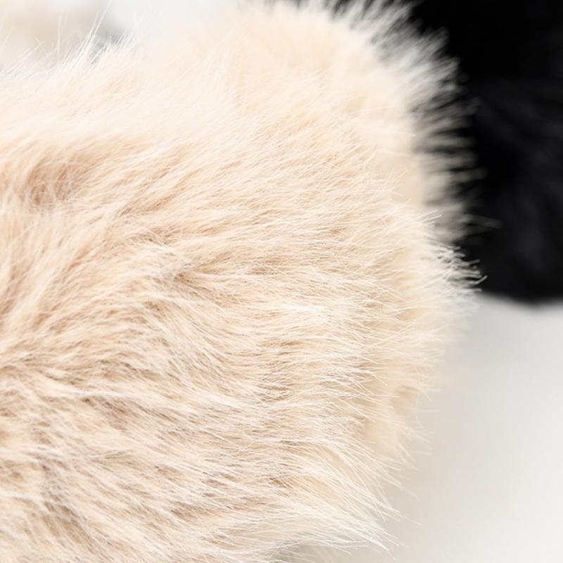 Flauschige und warme zusammenklappbare Plüsch-Ohrenwärmer für Winter-Outdoor-Aktivitäten halten Sie bei kaltem Wetter beim Skifahren warm.