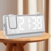 LED Projection Clock Large Display Color Screen Mirror Digital Electronic for Home Bedroom Desktop Snooze Wake Up
