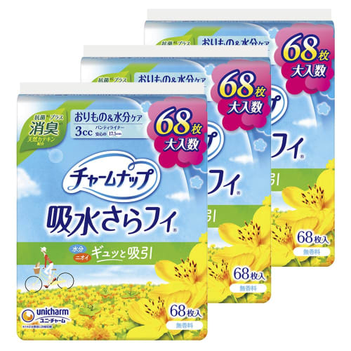 

CharmNap [Bulk Purchase] Absorbent Sarafi Women s Panty Liners, 3cc, Fragrance-Free, Deodorizing, 17.5cm [For Light Incontinence], 204 Liners (68 Line