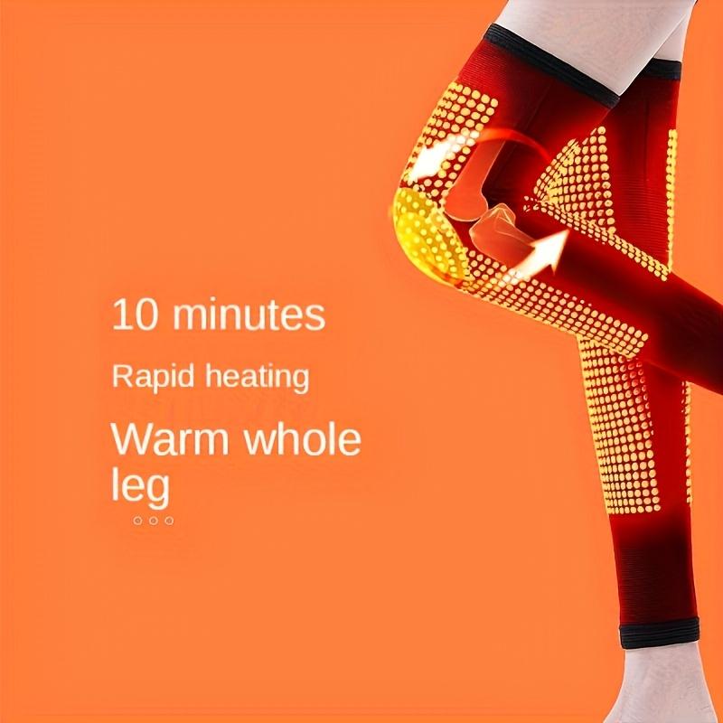 1 Pair Unisex Moxa Knee Pads for Warmth and Relaxation - Dual-Sided Massage Dots, Polyester Fiber, Suitable for Elderly and Air-Conditioned Rooms