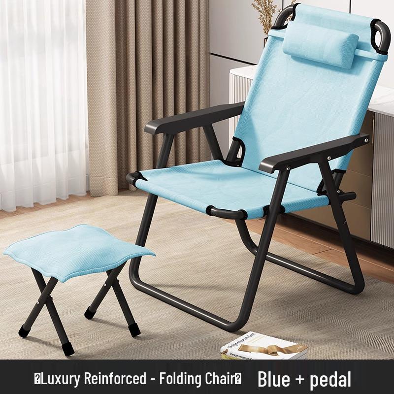 Lunch Break Siesta Folding Recliner: Comfortable Home & Office Chair with Backrest for Dorms and Balconies