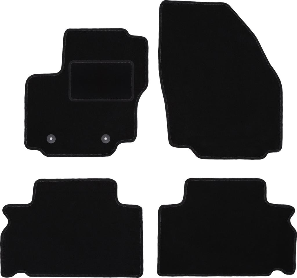Tappetini in velluto nero per: Minivan Ford S-MAX MK1 (2006-2011)