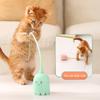 Booteely 1 Set of Electric Cat Teasing Stick Intelligent Tail Wagging Cat Toy, Silicone Tail Automatic Rotating Cat Toy