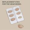 3Pairs/Set Replacement False Eyelash Extension Practice Head Model Silicone Removable Eyelids Tattoo Training Eyes Mannequin