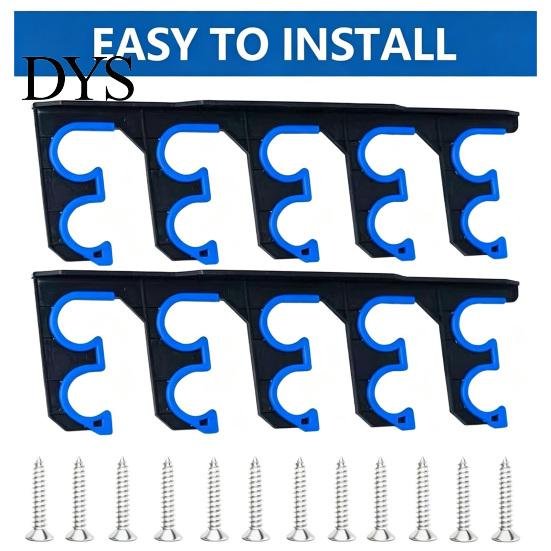 Garage Rod Storage Solutions 2Pcs Wall Mount Fishing Holder, 5 Pole Display Mounted Rack for Shed, Horizontal Organizer Stand Heavy Duty