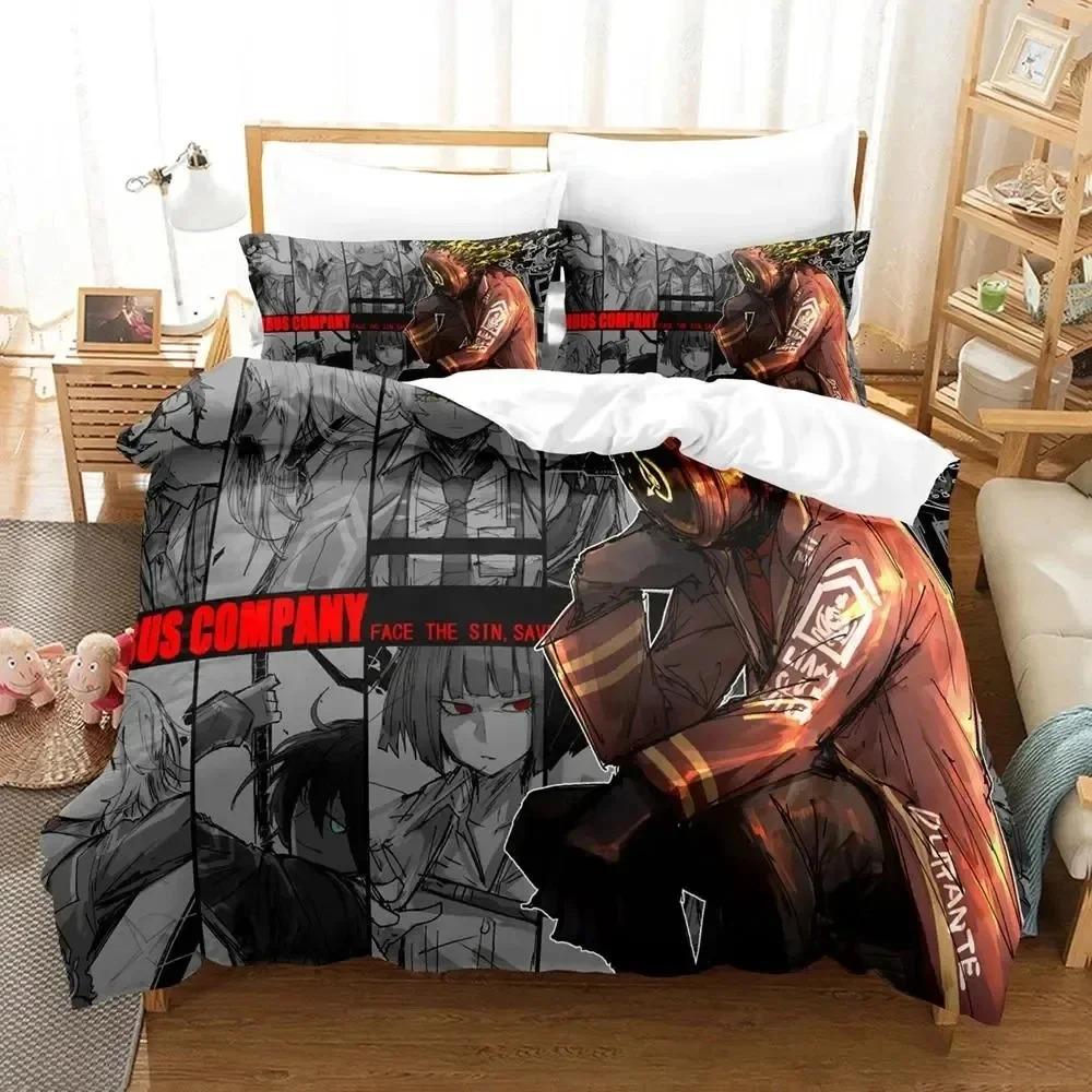 Druk 3D Zestaw pościeli Anime Gra Limbus Company Sypialnia Miękki Nowoczesny Narzuty Wygodna Poszewka na kołdrę Poszewka na kołdrę Poszewka na poduszkę