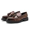 Fashion Business Tassel Loafers Shoes Slip On Casual Thick Bottom Leather Black Dress Party Shoes Boat Loafers For Man Fashion Moccasins