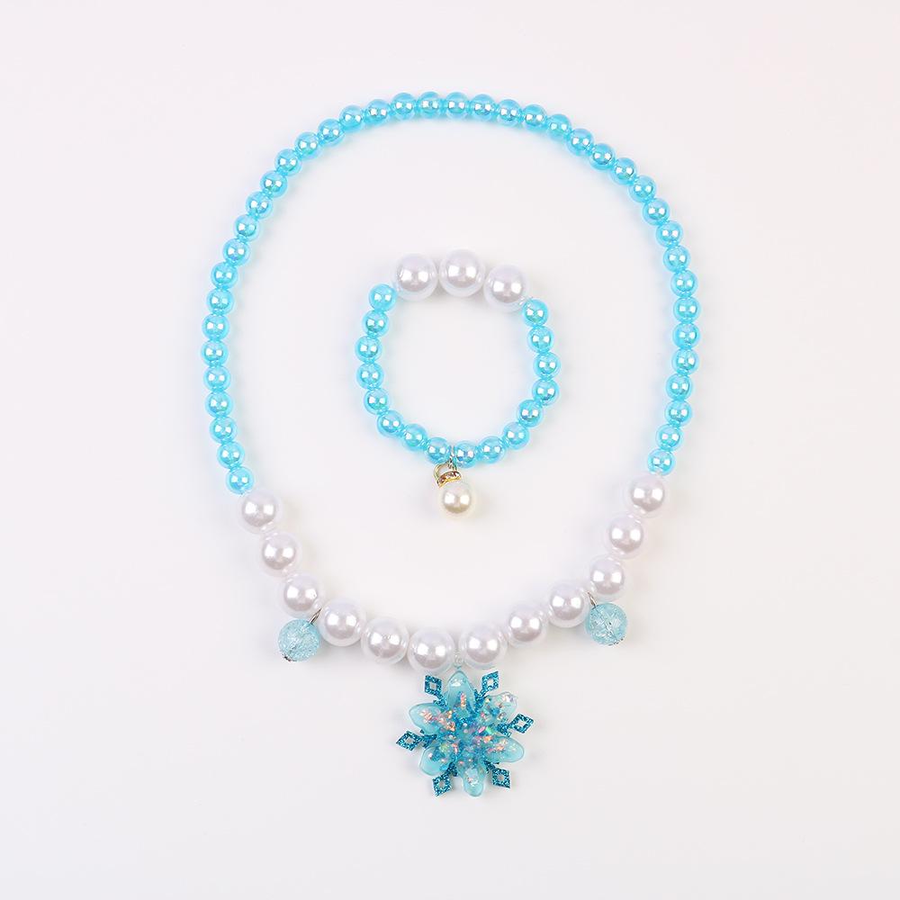Frozen Princess Dress-Up Set: Necklace, Crown & Fairy Wand for Kids