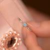 Blue Snowflake Ring Female Simple Niche Design Index Finger Opening Adjustment Ring Jewelry