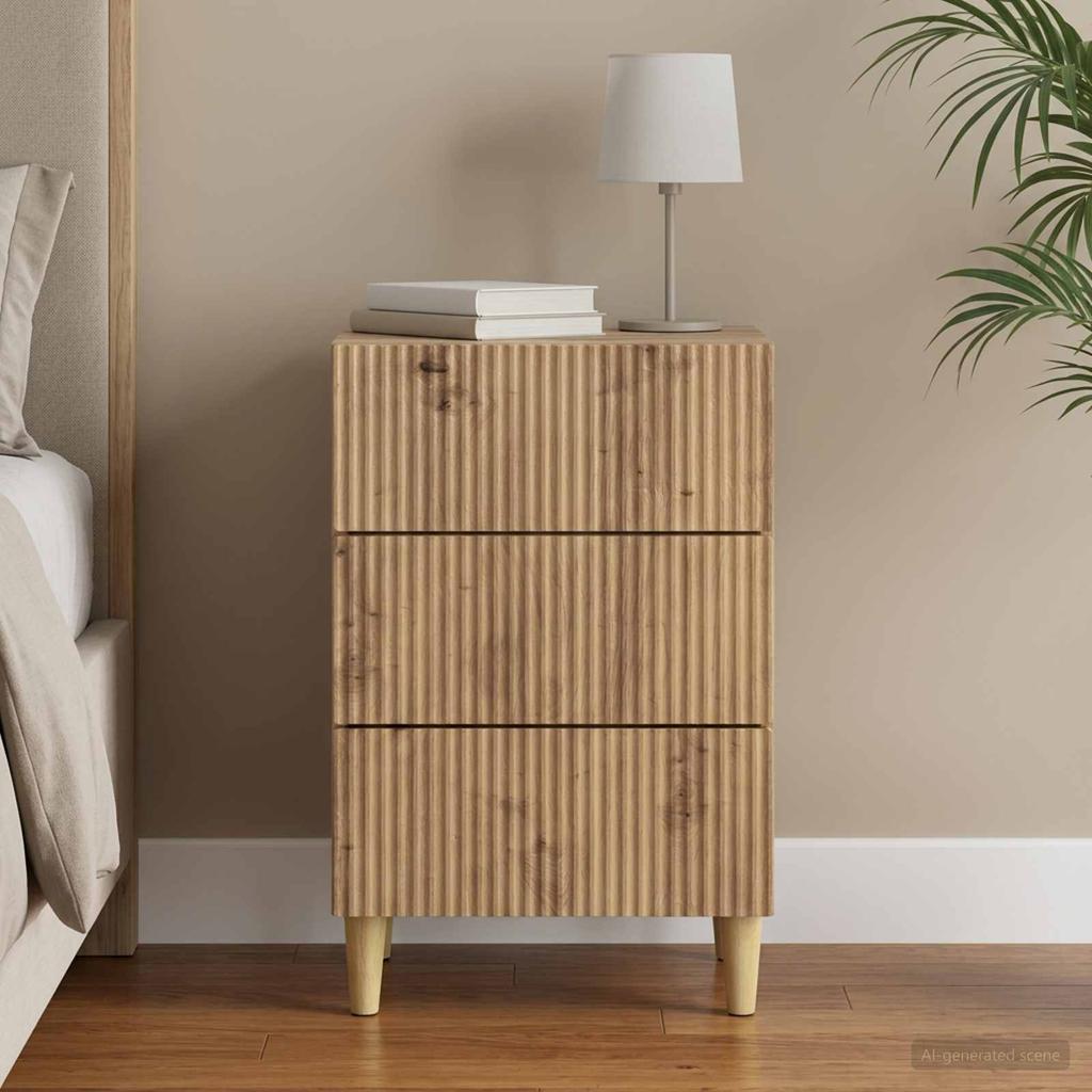 Nightstand Artisan Oak 43 x 41 x 66.5 cm Engineered Wood