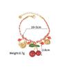 Atoztide Multiple Styles Cherry Heart Pendant Bracelet for Women Girls Stainless Steel Braided Rope Chain Bracelet Jewelry Gift