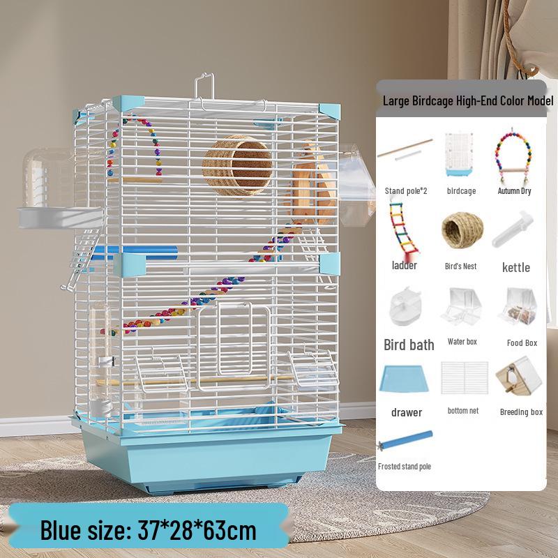 Luxury Birdcage with Breeding Box for Parrots and Budgies - Large Aviary for Cockatiels, Mynas, and More