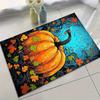 Dekorativer Teppich im Halloween-Thema: Teppich mit Kürbisdruck - Perfektes Geschenk für Feiertage und besondere Anlässe - Geeignet für