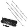 Ear Pickselected Set 4 Stainless Steel Cleaner Various Tip Shapes (spiral Type Spoon Spring Type) Washable Hygienic Cleaning Dedicated Case (silver)