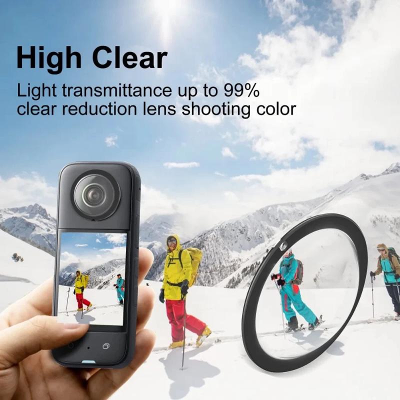1 Set Silicone Case Lens Protector Cap Cover Lens Guards Carrying Case Protective Frame For Insta360 X4 X3 X2 Camera Accessories
