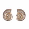 Vacation style retro marine animals exaggerated versatile metal conch stud earrings simple fashion daily commuter women