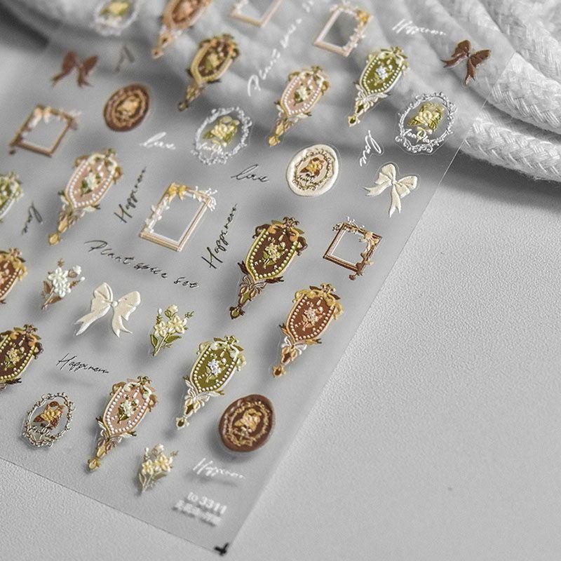 

Flower Seal Tomoni Adhesive Retro Nail Art Sticker