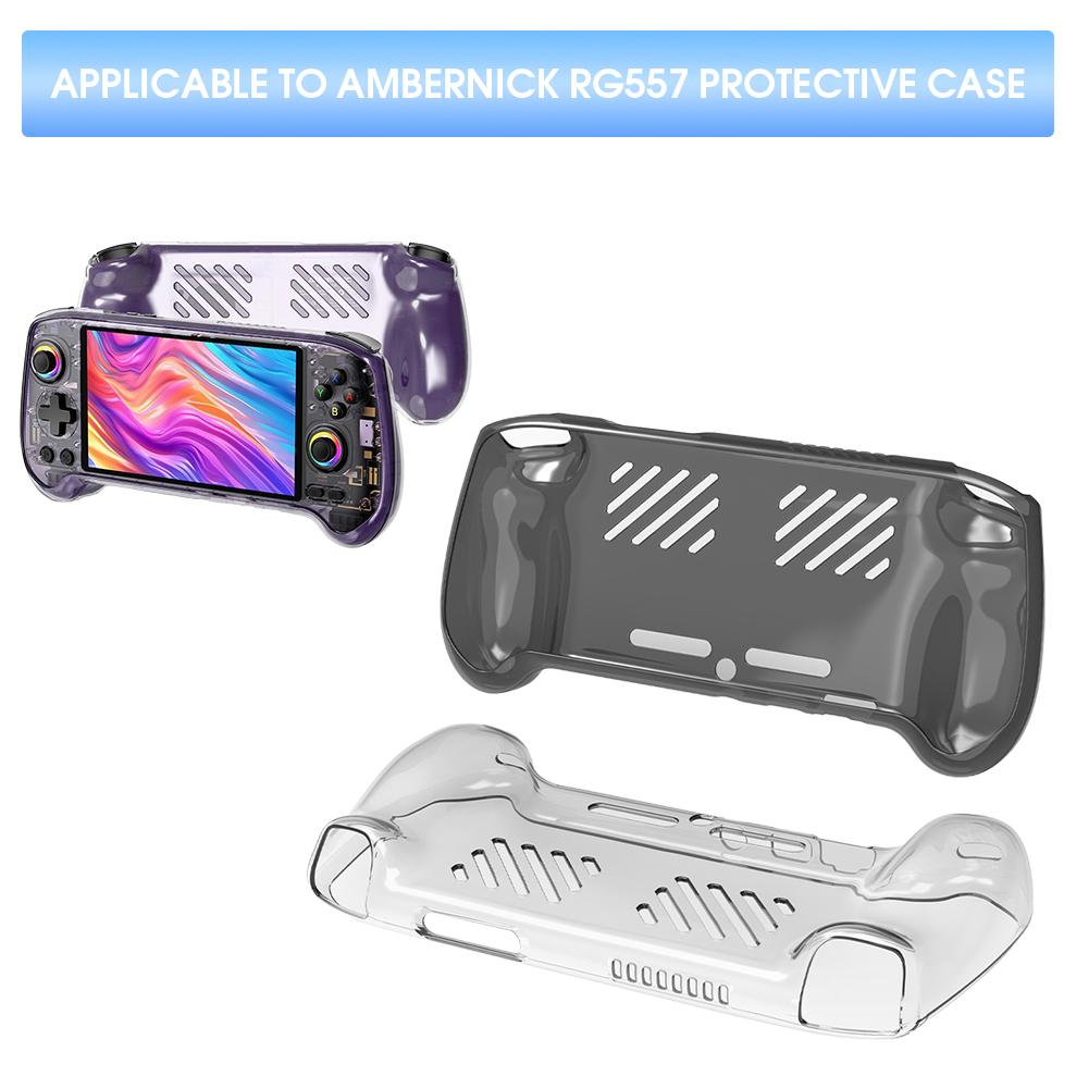 Transparent TPU Protective Case For Anbernic RG557 Case Console Anti-Scratch Cover Protective A O5F1