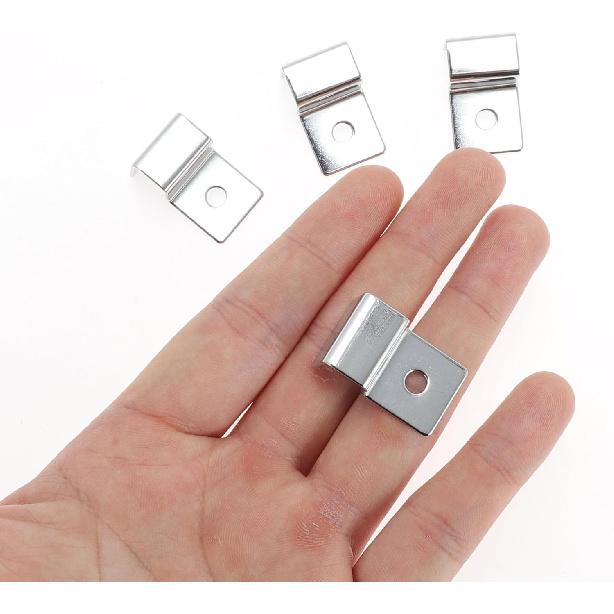 4 Pcs Aquarium Lid Clips, 10mm Aquarium Cover Support Clamps, Aquarium Cover Holder Lid, Stainless Steel Aquarium Tank Cover Clamps Set, Silver Tone