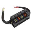 Fuse Relay Box 12V 6 Relay 11 ATC ATO Fuse Waterproof Relay Block Box for Car Yacht Boat