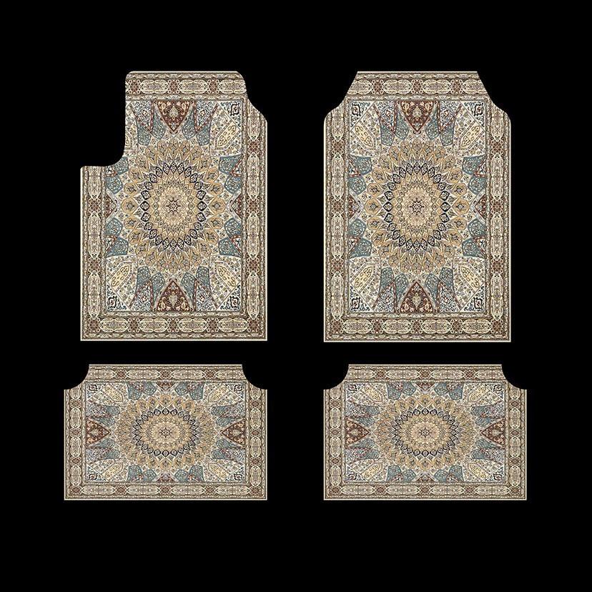 Vintage Persia Kilim Complete Car Foot Mat Machine Made Suede Anti-Skid PVC Bottom Wear Resistant Universal Car Interior Rug