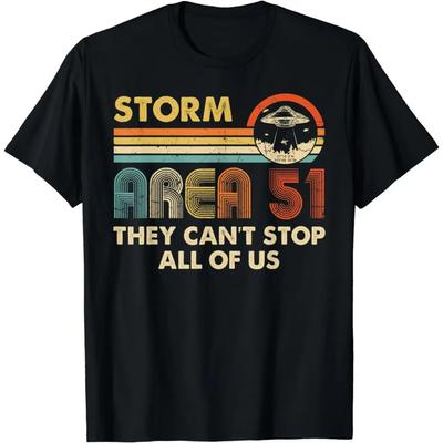 Storm Area 51 Shirt Ze Kunnen Ons Niet Allemaal Stoppen Vintage Retro T-Shirt Vintage Top Kleding Shirts voor Vrouwen Grafische T-shirts
