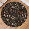 Plants and Animals Round Carpet Cartoon Image Floor Mat Cute Circular Mats Living Room Bedroom Home Pet Mats Home Decoration