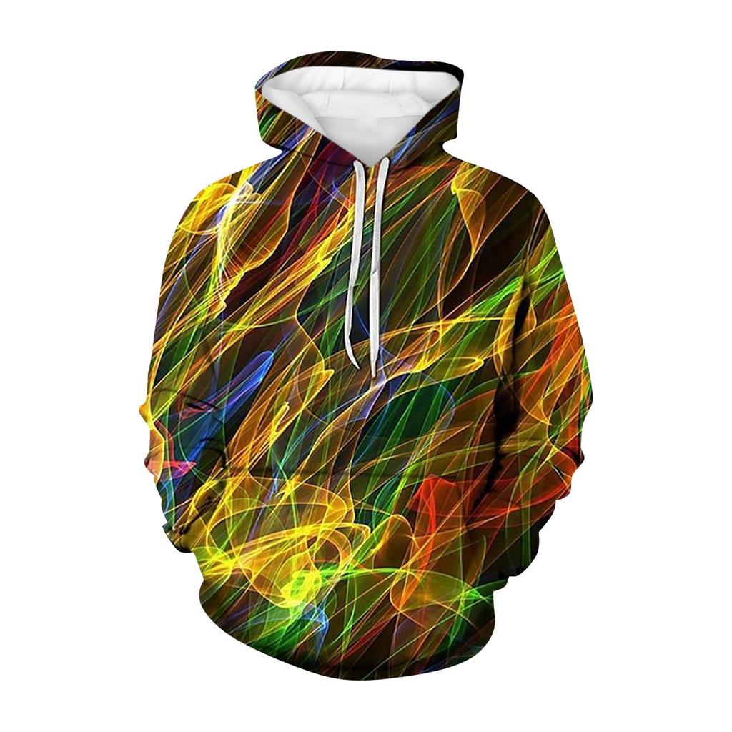 3D Sweater Vortex Print Long Sleeve Hoodie Men's Sportswear