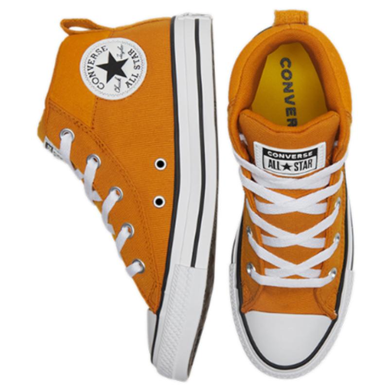 Converse Chuck Taylor All Star round-toe lace-up high-top canvas shoes unisex in pumpkin yellow