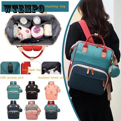 Mama-Tasche Mutter- und Babytasche Mehrfarbige Wickeltasche Große Kapazität Mama-Outdoor-Reiseaufbewahrungstasche Stilltasche Babypflege Mama-Rucksack