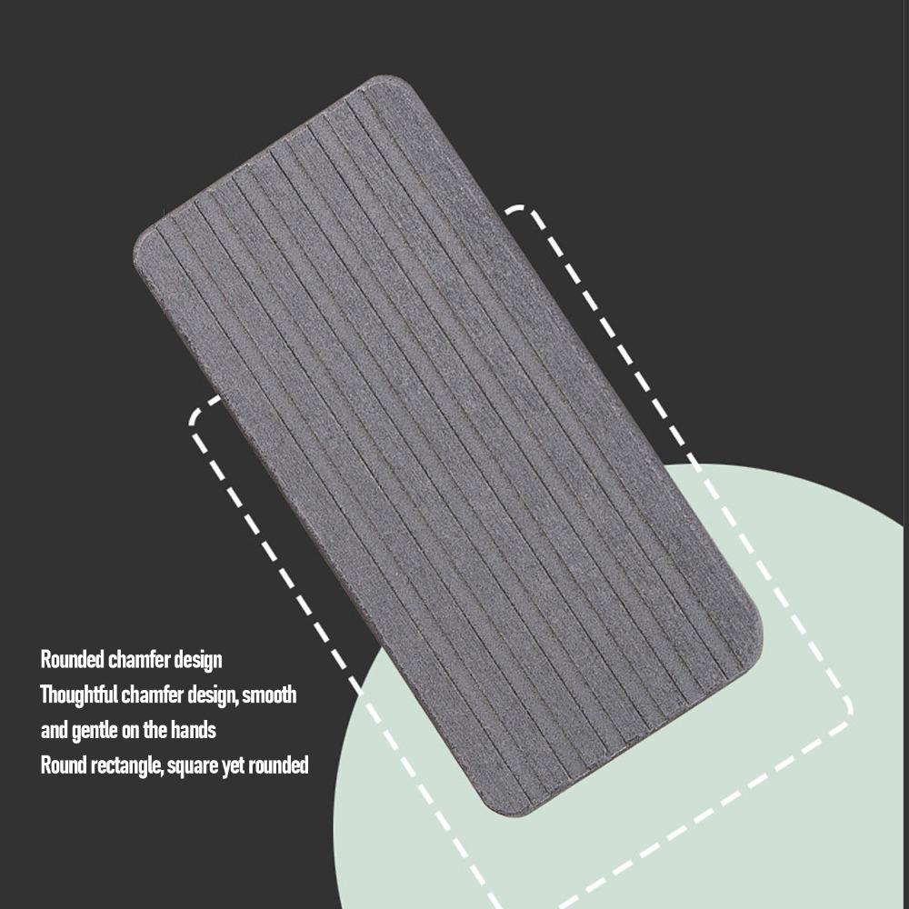 2 PCS White Dark Grey Diatomite Coaster Diatomite Diatomaceous Earth Drying Mat Home Decoration темно серый