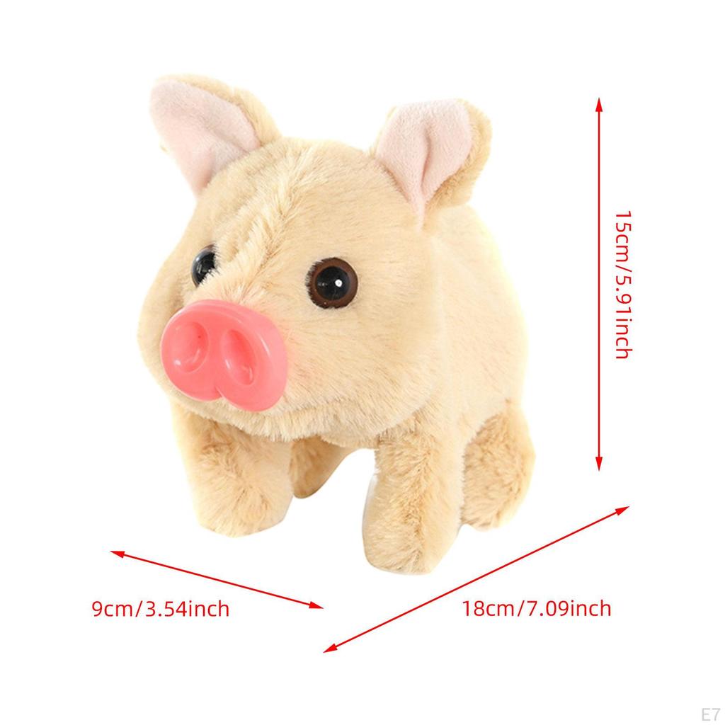 Electric Plush Pig Toy Interactive Animated Vivid Moving Mouth Piglet Pet Stuffed Animal