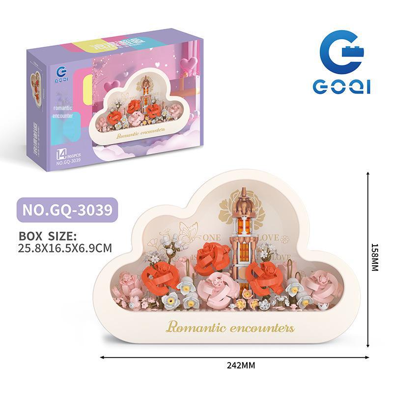 Santa Claus Cloud Mirror Night Light Building Blocks Toy for Kids - Christmas Gift