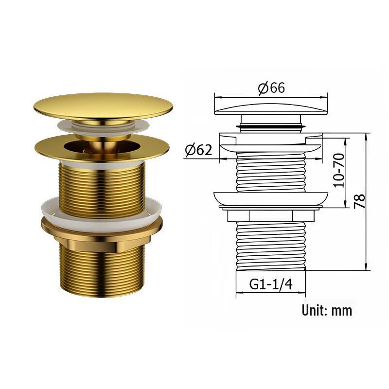 Stainless Steel Pop-Up Basin Drainer