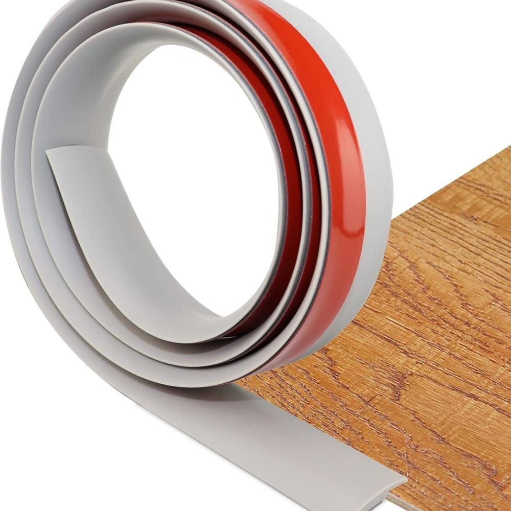 1pc 2mX3cm Floor Transition Strip Self Adhesive Carpet & Flooring Transitions Edging Trim Strip PVC Threshold Transitions 2m серый