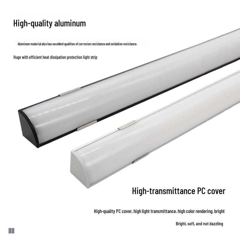 Self-Adhesive LED Cabinet Light - Triangular Surface Mount for Kitchen, Wardrobe, or Display Shelves