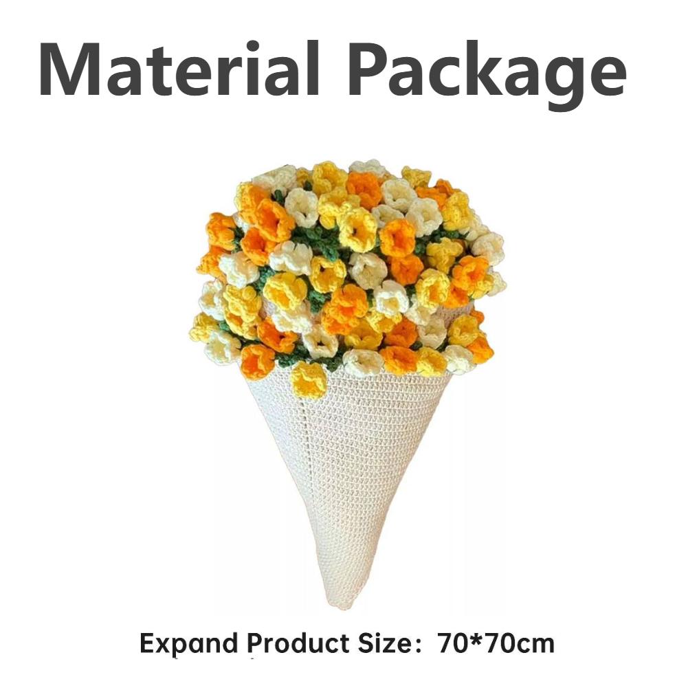 Rose Flower Blanket with DIY Material Package Handmade Soft Knitted Throw Blanket Crochet Flower Blanket Creative Gift 2025 New